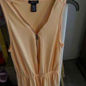 Rue 21 Peach zip up romper